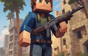 CS 1.6 Minecraft Edition with block-style themed visuals