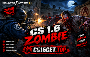 CS 1.6 Zombie Edition with zombie-themed Counter-Strike gameplay